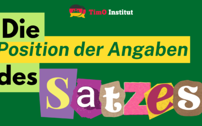 Position der Angaben des Satzes